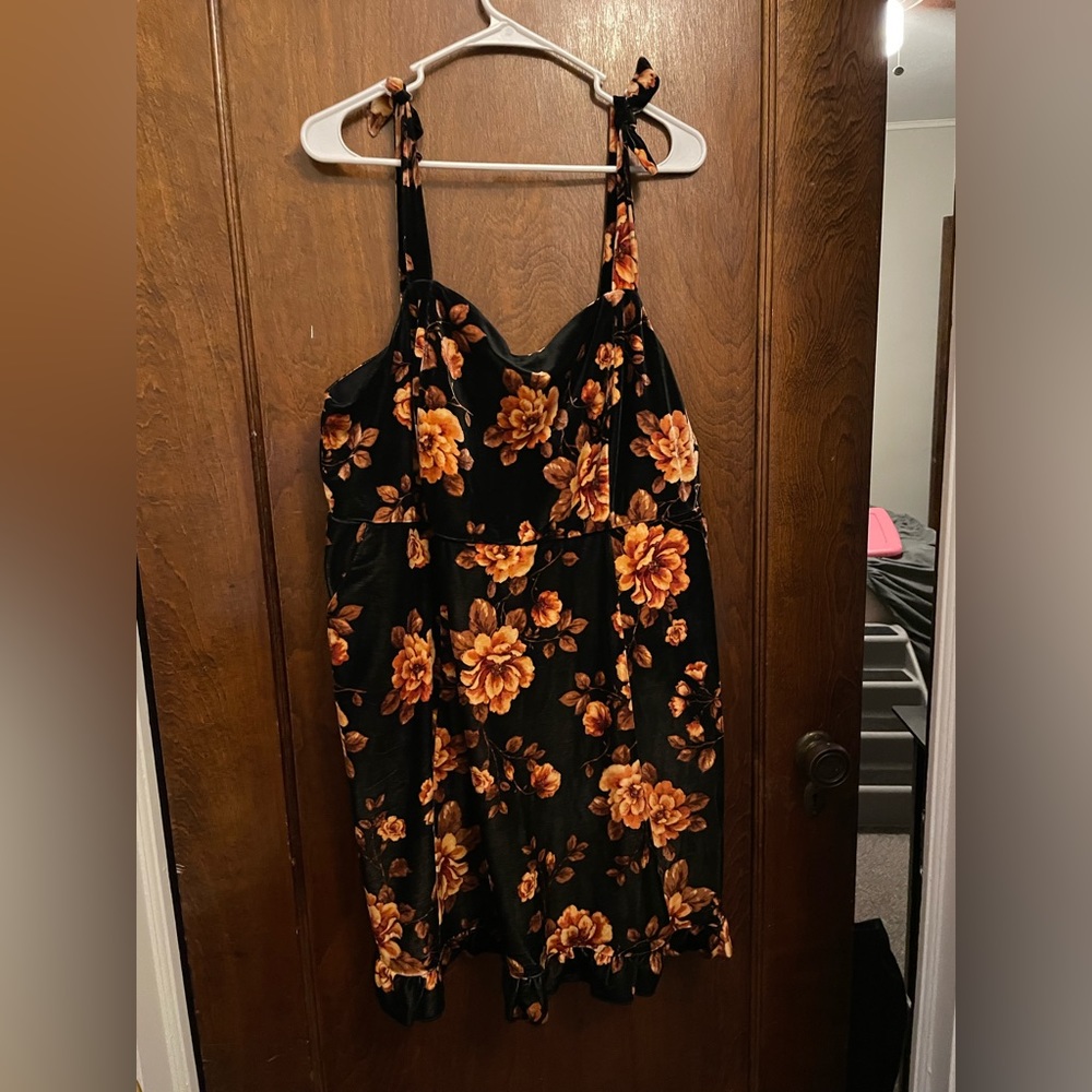 Torrid Velvet Floral Dress